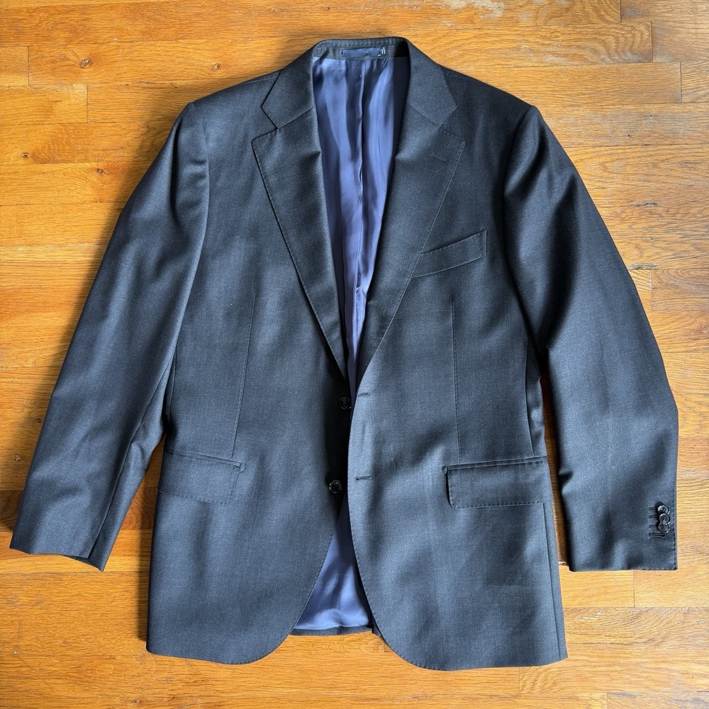 Suitsupply Lazio Blazer Suit Jacket Vitale Barberis Canonico 100s 46R Gray Wool